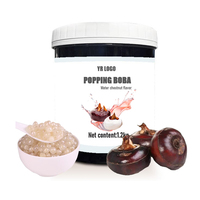Perles de boba éclatantes rondes au goût pêche rose, 1,2 kg, en sachet, sirop sucré, prêtes à consommer, YUECHUANXIANG, durée de conservation de 12 mois