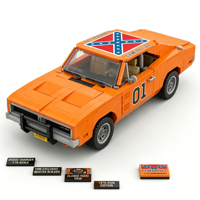 Jeu de construction éducatif Moc Diy Puzzle Assembly, jouet de construction en plastique ABS, blocs de construction, modèle de voiture classique, SUV