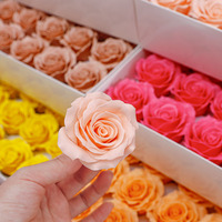 Bouquet de roses en savon Manta de 6 cm de diamètre, style influenceur Aierflorist, fleurs artificielles à bords frisés, préservées, faites à la main, DIY floral