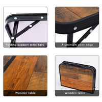 Table de camping pliable en aluminium, gain de place, table de pique-nique portable pour les voyages en plein air, OEM