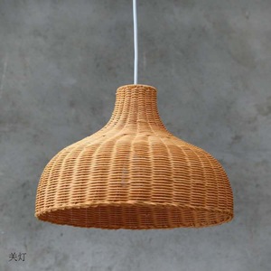 Lámpara Colgante de Mimbre Tejido Yumesho de 40cm, Estilo Japonés, para Hogar, Restaurante, Salón de Té, Hotel, Pasillo - Product Image 1