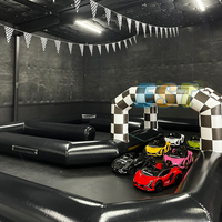 Prix usine grande piste de course gonflable extérieure piste de course gonflable Go Kart pour voiture tamponneuse gonflable Arena location de fête