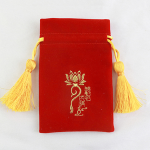 Luxury Velvet Drawstring <b>Gift</b> Bag - Custom Logo Jewelry Pouch for Wedding Favors & Holiday <b>Gifts</b> - Product Image 5