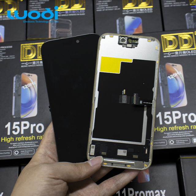 Wholesale DD Mobile Phone Lcd Part Repair Full HD for iPhone 15 Pro AMOLED Replacement Digitizer Full Assembly LCD Touch Screen