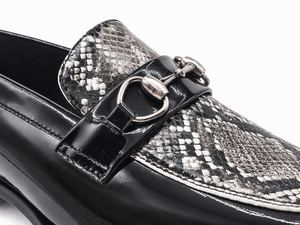 Mocasines Negros de Cuero Genuino para Hombre, con Hebilla Metálica, Transpirables, con Punta Suave, para Oficina, Negocios, Invierno, Bodas - Product Image 6