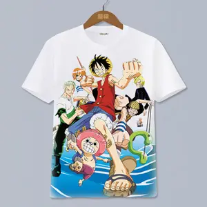 ホワイトボアハンコックメンズアニメTシャツクリエイティブロールパイレーツハンターゾロ3DプリントTシャツルフィTシャツ