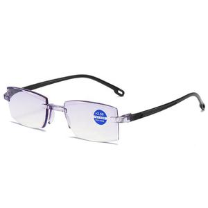 新旧の花の縁なしメガネ、アンチブルーライト、スマートズーム、男性と女性のためのファッショナブルでシンプルなメガネ - Product Image 4