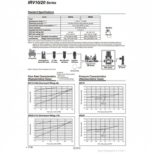 Pièces pneumatiques de régulateur de vide de IRV10A-LC06ZN pneumatique de SMC - Product Image 1