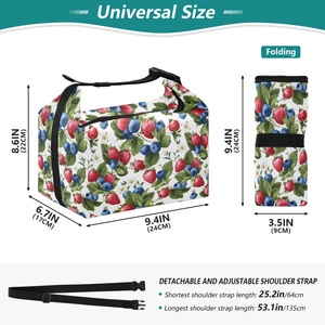กระเป๋าใส่อาหารกลางวันฮาวายทรอปิคอลแบบกำหนดเองได้ กระเป๋าเก็บความร้อนสำหรับใส่เบอร์รี่พาราไดซ์ เหมาะสำหรับกิจกรรมกลางแจ้ง โรงเรียน และปิกนิก - Product Image 3