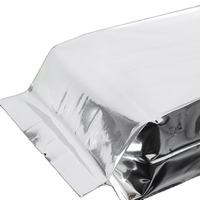 Sacs d'emballage pour café et thé, en PET/VMPET/PE métallisé argenté, imprimés sur mesure, refermables, à fond plat, type Doypack, vente en gros