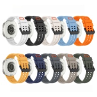 Bracelet de montre respirant à double rangée de trous, compatible avec Samsung Galaxy Watch9, bracelet de remplacement souple, accessoires pour montre intelligente