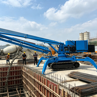 Pompe à béton à flèche robuste, bras hydraulique pour le placement mobile du béton sur chantier