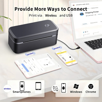 Imprimante d'Étiquettes d'Expédition Portable Marklife X4 203 dpi, Imprimante Thermique 4x6 Pouces avec USB/Sans Fil pour Express et Entrepôt États-Unis