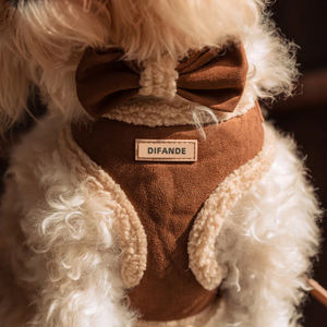 Sherpa baju rompi anjing hangat, baju rompi anjing Musim Dingin, Suede lembut, hangat, dengan gesper pelepasan cepat, nyaman, mewah - Product Image 6