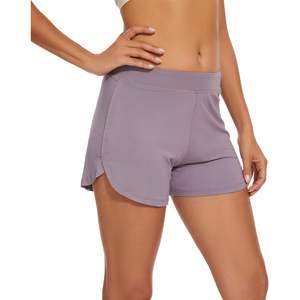 กางเกงขาสั้นชุดนอนฤดูร้อนสำหรับผู้หญิง ผ้าวิสโคสจากไม้ไผ่ น้ำหนักเบา ไซส์ XX-Large สีม่วง - Product Image 2