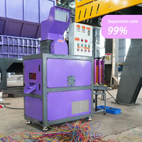 Machine de granulation de câbles en aluminium et cuivre de rebut, capacité 50-100 kg/h
