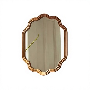 Espejo de pared contemporáneo de aluminio dorado, estilo clásico, espejo creativo de lujo para decoración del hogar, diseño de marco para espejo de pared - Product Image 2