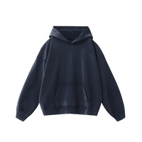 Sweat-shirt à capuche surdimensionné pour homme avec logo personnalisé, doublure en polaire, col rond, coupe ample, streetwear décontracté, manches longues, pull-over pour homme