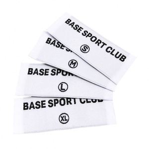 Étiquettes tissées personnalisées de haute qualité avec logo de marque, étiquettes en tissu tissées avec taille indiquée - Product Image 1