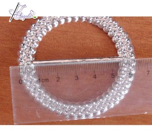 Hebillas de diamantes de imitación de plástico redondas grandes para banda de faja de Spandex en decoración de boda - Product Image 2