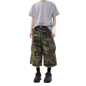 Camiseta Personalizada con Imagen/Foto, 100% Algodón, Diseño Casual Liso con Estampado de Pantalones Cortos, Tejido de Punto Medio con Cordón Ajustable - Product Image 3