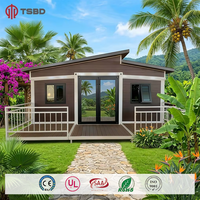 Genişletilebilir Konteyner Ev 40ft Taşınabilir Ek Birimi Modüler Ev Çelik Çerçeveli Siklon Dayanımlı