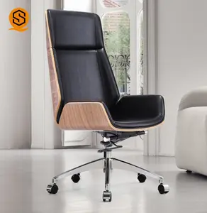 Comfortable modern chair Ergonomic Executive Office Chair with Flip up Arms Lumbar Support and Wheels