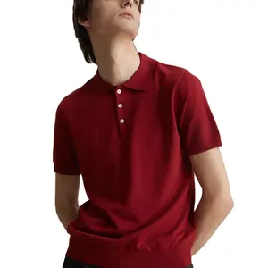 Kaus Golf Polo poliester pria desain grosir kaus polos polos cetak logo sesuai pesanan kemeja Golf cepat kering