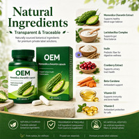 Capsules d'extrait de melon amer personnalisées OEM, marque privée, complément alimentaire, formule végétale, vente en gros, fournisseur d'usine