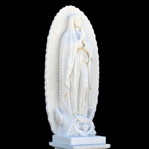 Prestigiosa decorazione di spazi religiosi e domestici splendidamente scolpito pietra bianca grandi statue all'aperto vergine maria - Product Image 6