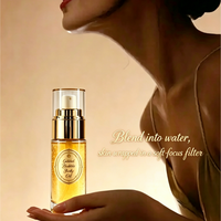Spray liquide scintillant à la feuille d'or avec vitamine C, sans silicone et sans parabène, hydratant nourrissant pour le visage et le corps
