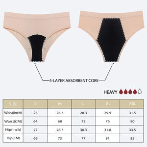 <span class=keywords><strong>Culotte</strong></span> Menstruelle Anti-Fuites LYNMISS en Coton et Élasthanne Coloré pour Flux Abondant - Product Image 2