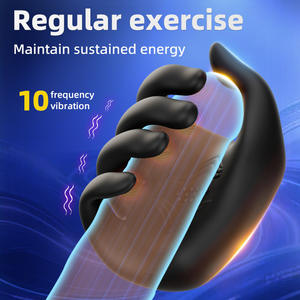 APP-gesteuerter TPE Handsimulierender Männlicher Masturbator Vibrations-Streichel-Massagegerät Penis-Trainingsgerät Taschenmuschi - Product Image 4