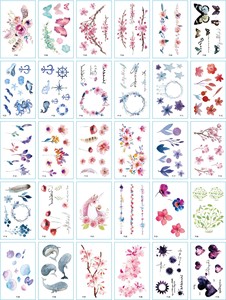สติกเกอร์รอยสักแบบถาวรติดทนนาน,สติกเกอร์รอยสักแบบถาวรติดด้านหลังแบบ<span class=keywords><strong>ลบ</strong></span>ได้กันน้ำได้ - Product Image 3
