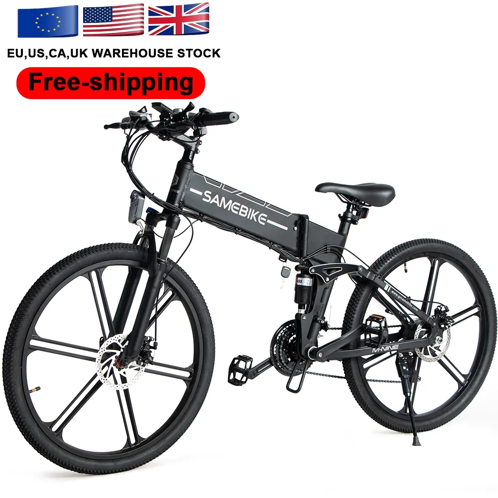 Fast Delivery UK Stock 26inch Full Dual Suspension Electric Bike 500W Motor Mountain Ebike