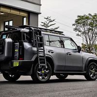 HUIJIE Échelle pliante robuste en aluminium noir pour accès latéral au toit extérieur, compatible Jetour T2 tout-terrain, directement de l'usine OEM