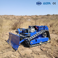 Robot tondeuse à gazon robuste pour l'extérieur, à moteur diesel 4 temps de 9 CV et 224 cm³, avec châssis solide