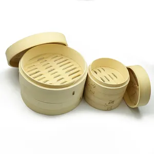 Bamboo Steamer For Cooking 10 -by DoSensePro Includes 2 Tiers Stainless Steel Dumpling Maker Liners Chopsticks Ceramic Dish