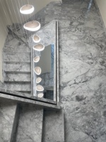 Dalles de marbre Cenere Di Pesce de qualité supérieure, polies/lustrées, découpées sur mesure, design personnalisé, pour îlots de salle de bain et revêtements de sol, vente en gros directe usine