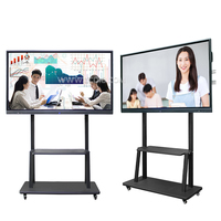 Écran interactif tout-en-un LCD UHD de 55/65/75/86 pouces avec projecteur pour réunions scolaires, tableau tactile intelligent