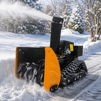 Souffleuse à neige à chenilles télécommandée robuste de 600 mm, souffleuse à neige à essence pour usage routier, municipal et extérieur