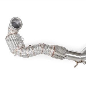 Ventes chaudes : Downpipe d'échappement pour SEAT <span class=keywords><strong>LEON</strong></span> <span class=keywords><strong>CUPRA</strong></span> 2.0T 2015-2019 en acier inoxydable haute performance avec bouclier thermique - Product Image 1