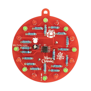 OKYN-Y2708 NE555 LED ตกแต่งต้นคริสต์มาสไฟกระพริบจี้วงจร PCB การเชื่อมการสอนการฝึกอบรมชุด DIY - Product Image 2