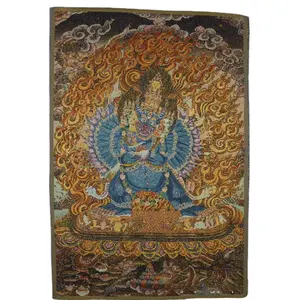 Guanyin imagem bordada, pintura do tang, imagem bordada