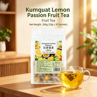 Teh Buah Dingin Siap Saji Rasa Kumquat, Jeruk Nipis, Lemon, dan Buah Markisa, Teh Bunga Buah Instan Musim Panas