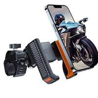 Support de téléphone universel antichoc en ABS/PC/silicone pour vélo/moto, rotation à 360°, fixation rapide, design flexible, guidons