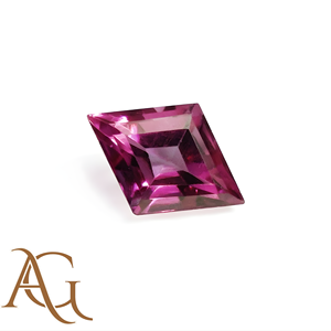 พลอยสีชมพูธรรมชาติทรงสี่เหลี่ยมขนมเปียกปูนแบบเหลี่ยมเพชรพลอยเคลือบขนาด7x10มม. สีชมพูสดใส - Product Image 5