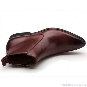 Botas Chelsea de Invierno de Alta Gama para Hombre, de Cuero Genuino, Ligeras, con Cierre Deslizante, Punta Puntiaguda, Color Brillante - Product Image 3