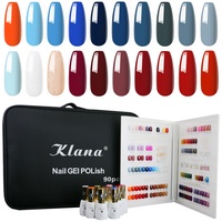 Vernis Gel UV Professionnel Non Toxique 90 Couleurs à Base d'Eau, Écologique, Végétalien, Longue Durée, Personnalisable pour Ongles Français