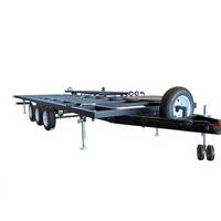 Sasis Trailer Baja Tugas Berat Q235 Gandar Tandem Kapasitas Beban 3000kg Rem Elektrik Rumah Mobil Camper Tiny House Kustom